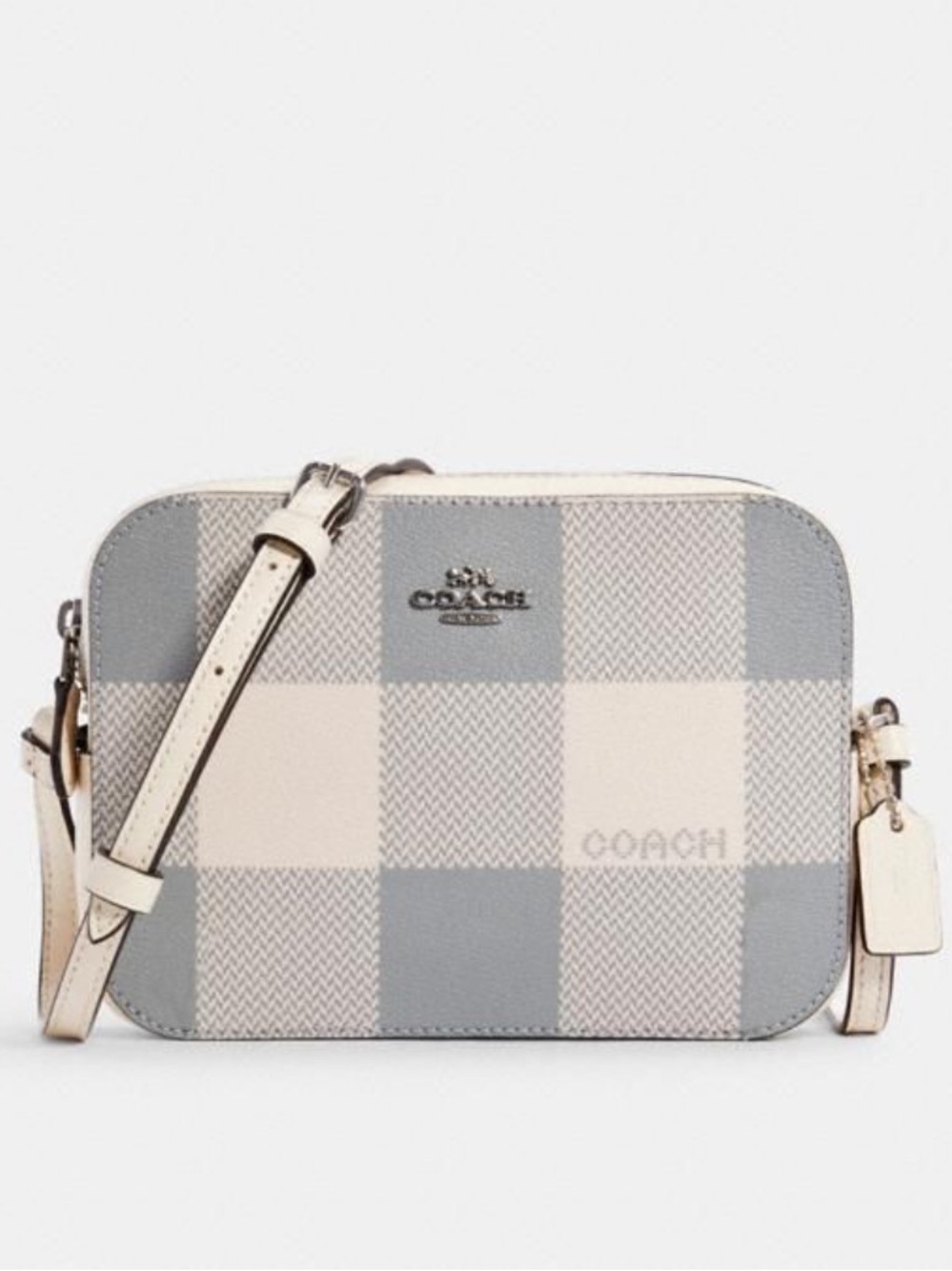 Coach Buffalo Plaid Mini Camera Bag EUC